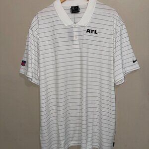 Atlanta Falcons Nike NFL On-Field Dri-Fit Team Issue Striped Polo Shirt Mens 3XL